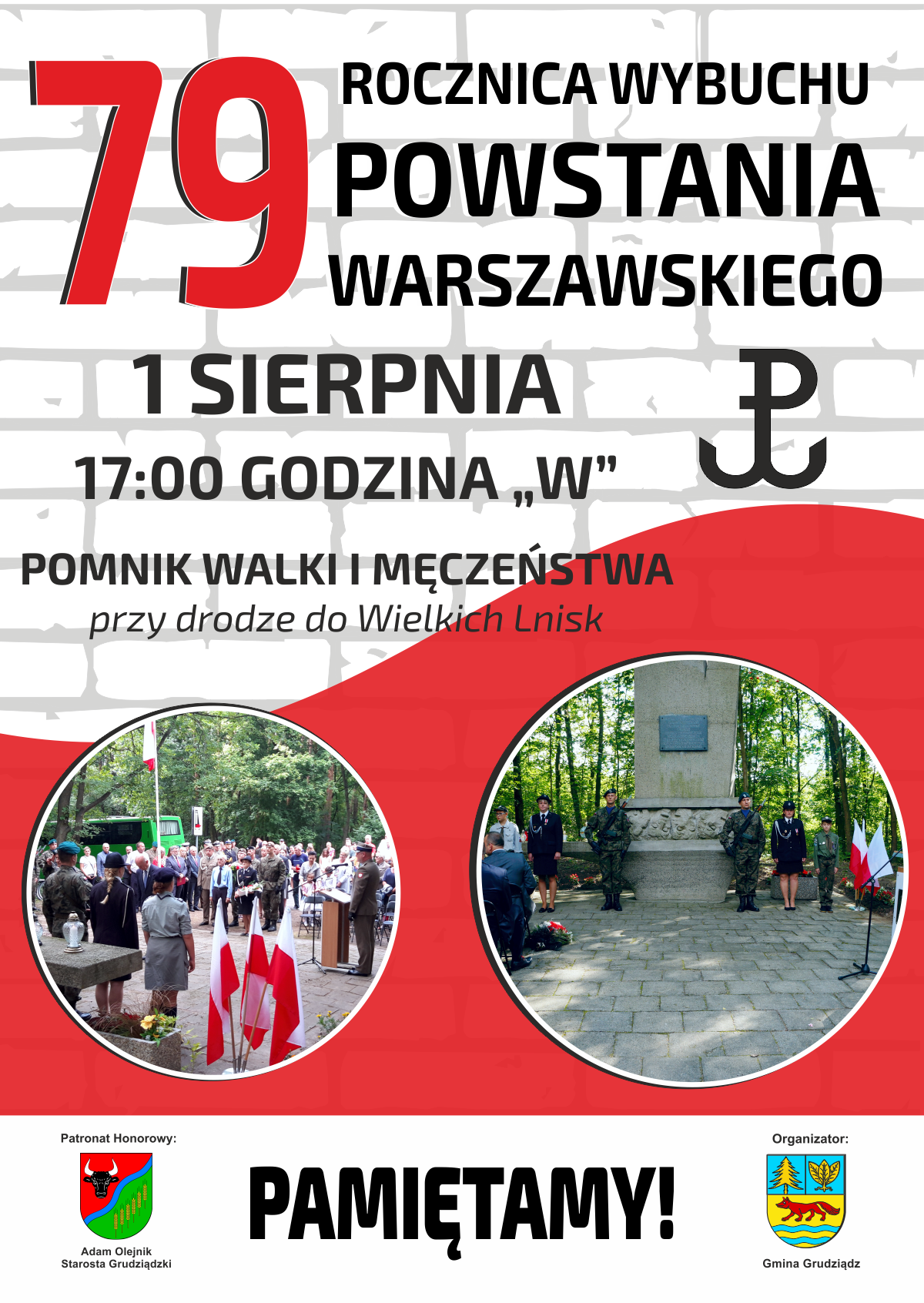 Plakat 79 Rocznica Wybuchu Powstania Warszawskiego