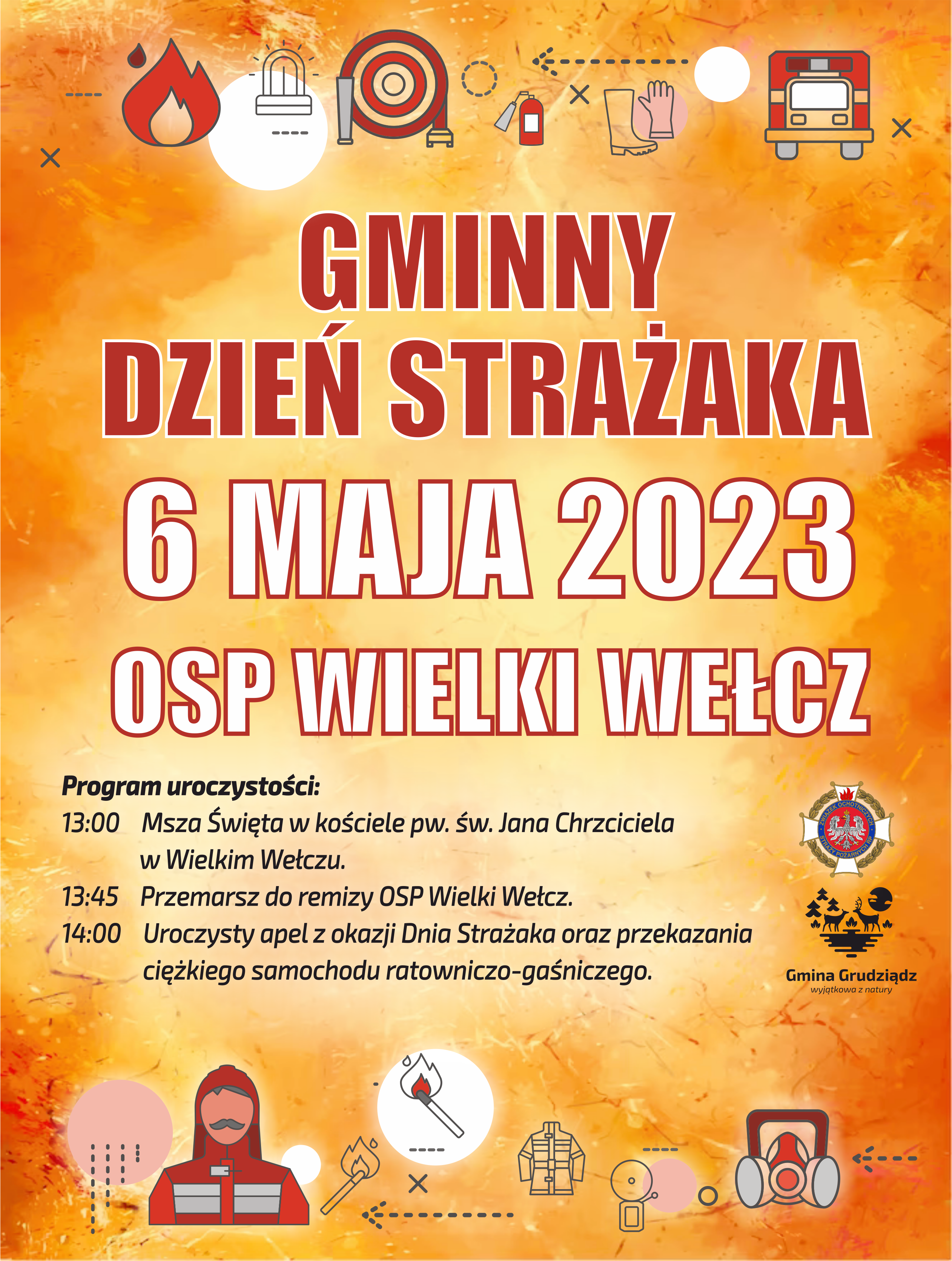 Gminny Dzień Strażaka - plakat