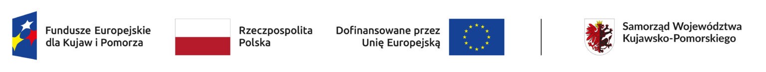 Loga Flaga Polski i UE Pasek z logami projektu oraz flagami Polski i UE