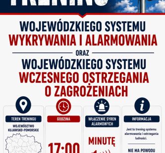 Plakat trening systemu alarmowania 1 sierpnia 2026 r.